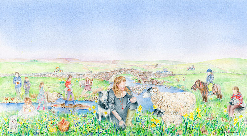 A New Yorkshire Shepherdess Painting called New Beginnings – Spring