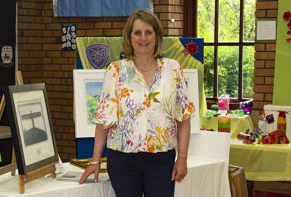 Anita Bowerman at Aireborough Learning Partnership Trust art exhibition