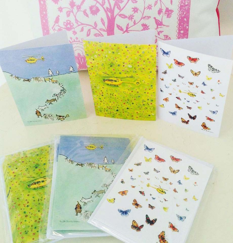 Yorkshire Air Ambulance notelet cards 2017 deigned by Anita Bowerman
