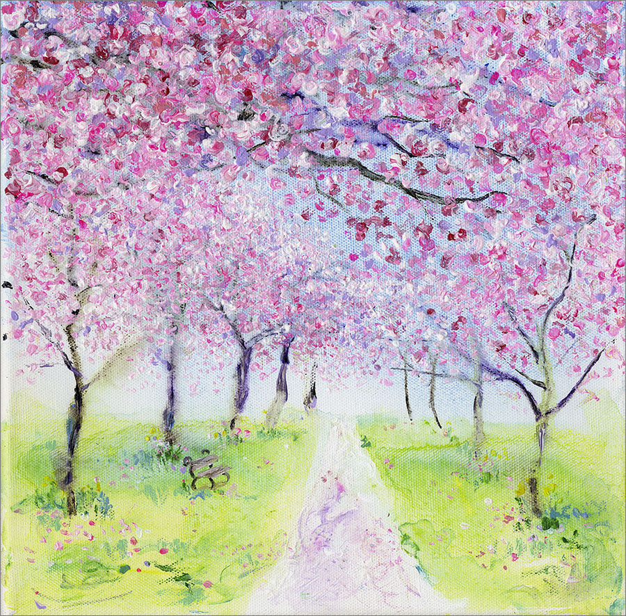 Online charity auction for 'Cherry Blossom Archway' original painting