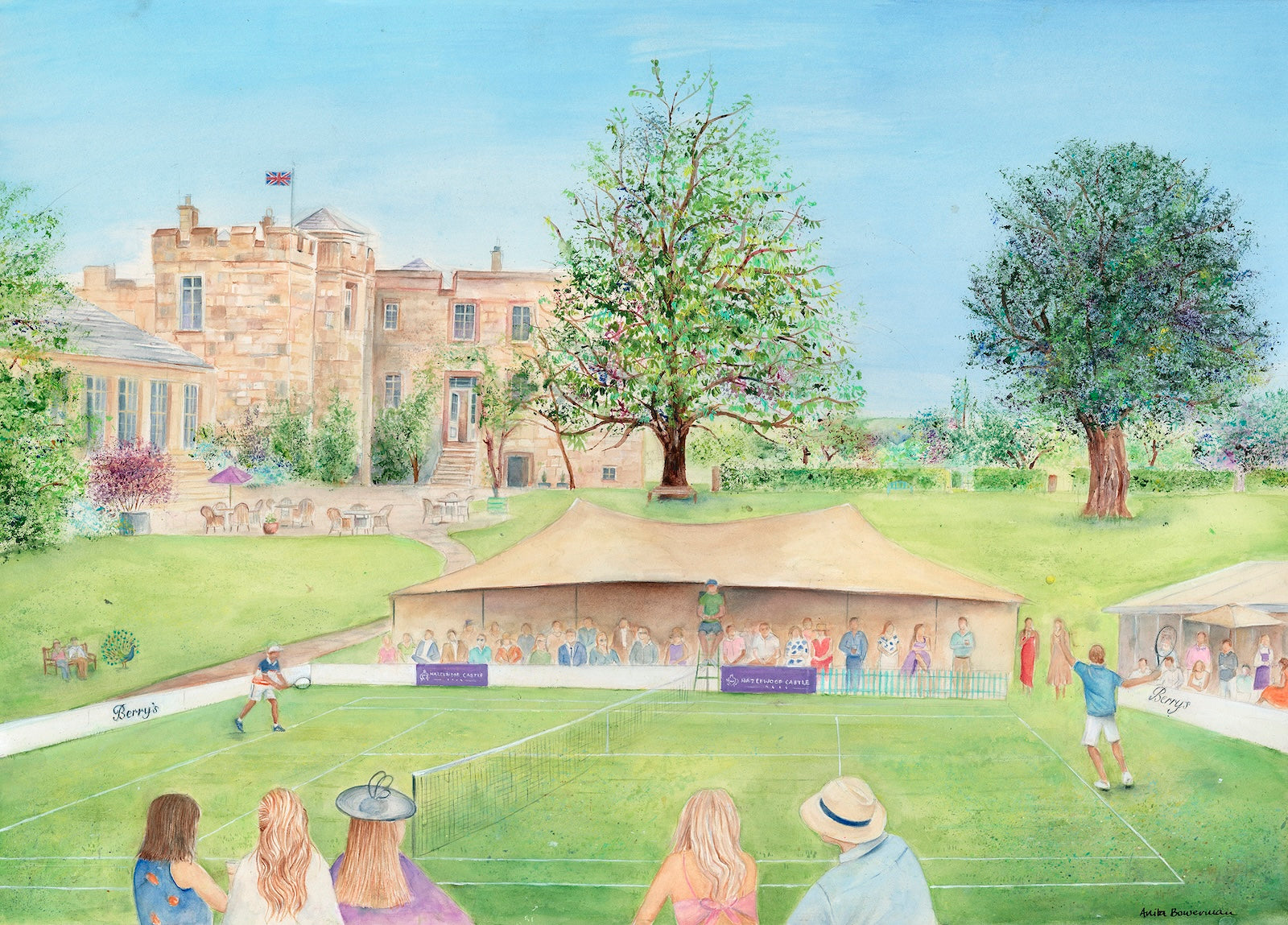 Creating the Berry’s Tennis at Hazlewood Castle Painting