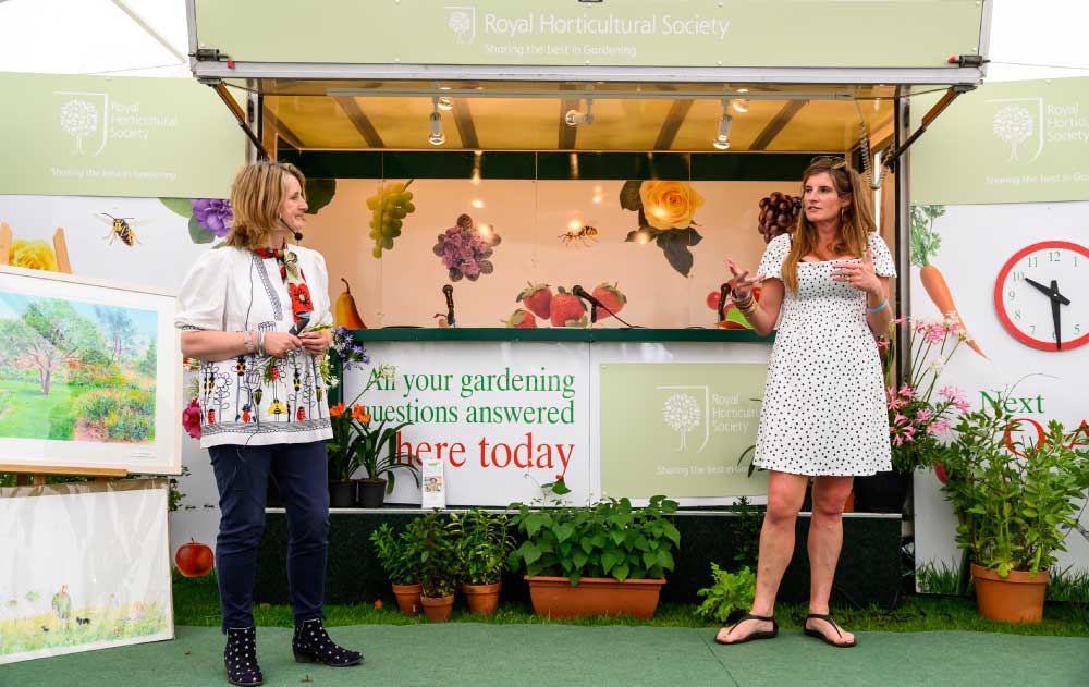Anita Bowerman and Amanda Owen, The Yorkshire Shepherdess at RHS Garden Harlow Carr