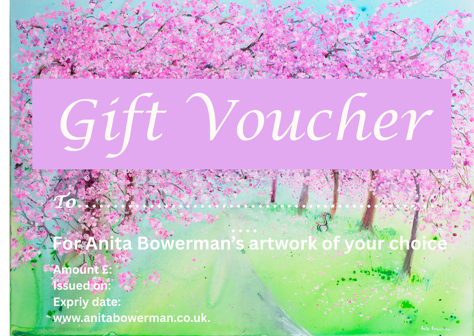 Anita Bowerman Artist Gift Vouchers