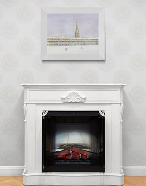 Snowy Fun and Festivity at The Piece Hall, Halifax (Original, Unframed)