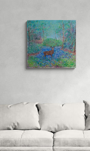 Stag in Woodland (Original unframed)