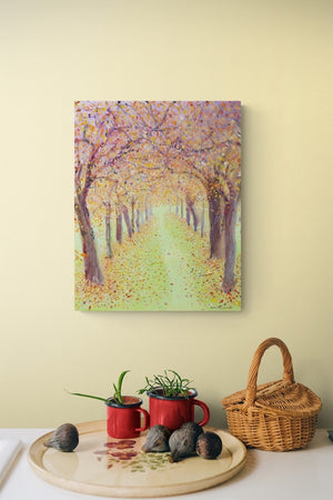 A Walk Through Autumn Leaves (Original unframed)