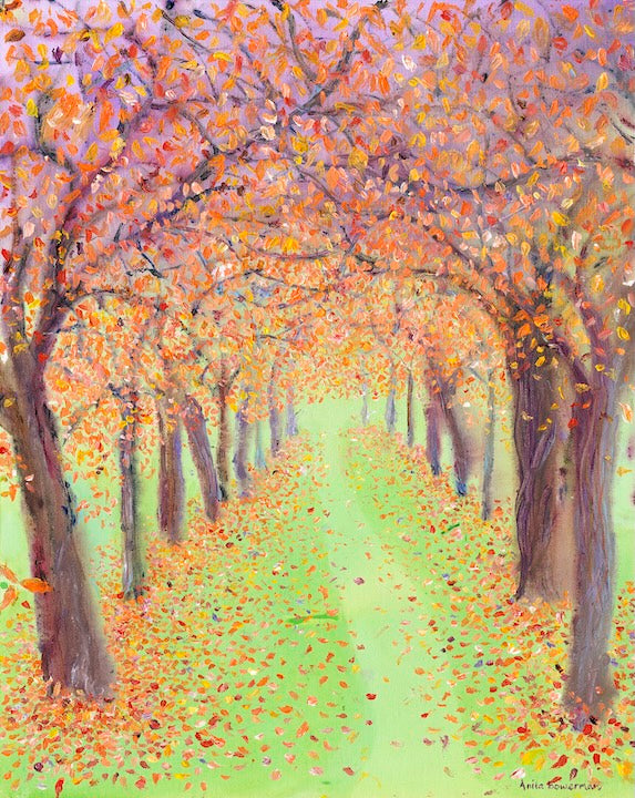 A Walk Through The Autumn Leaves (Limited Edition Giclée print on paper)