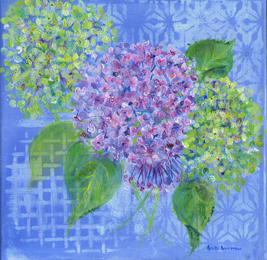 Batik Hydrangeas (Limited Edition Giclée Print)