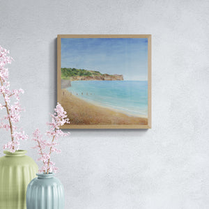 Morning Serenity at Sandsend Beach - Original Canvas unframed painting