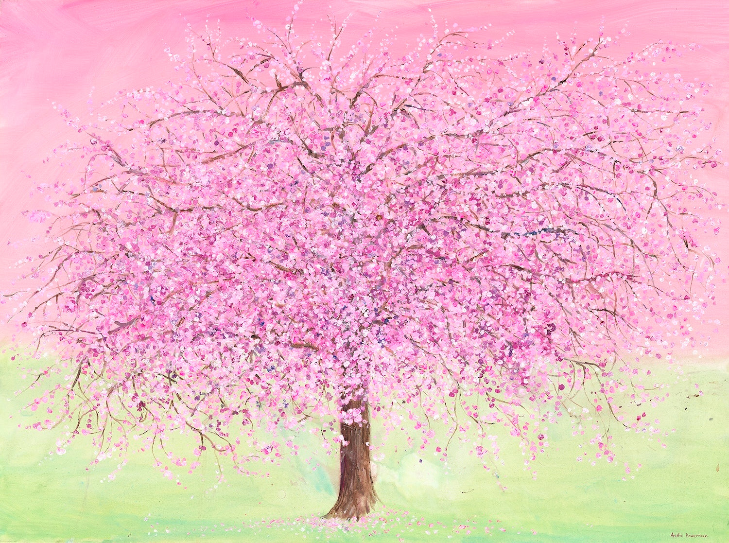 Pink Cherry Blossom Tree (Original)