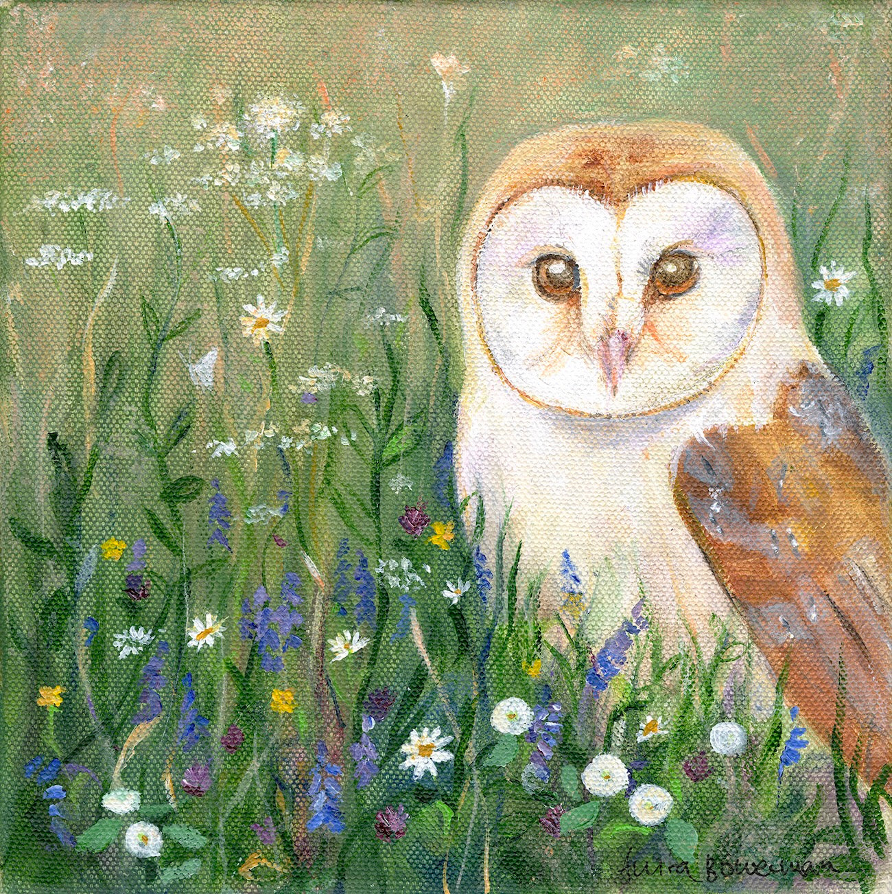 Soft Watch at Dusk (Original Canvas, framed)