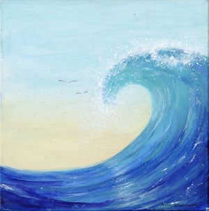 Ocean Crest wave - (Original canvas - unframed)
