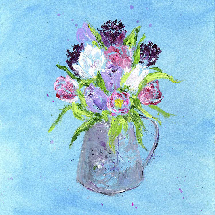 A Jug of Delicate Flowers (5 x Greetings Cards)