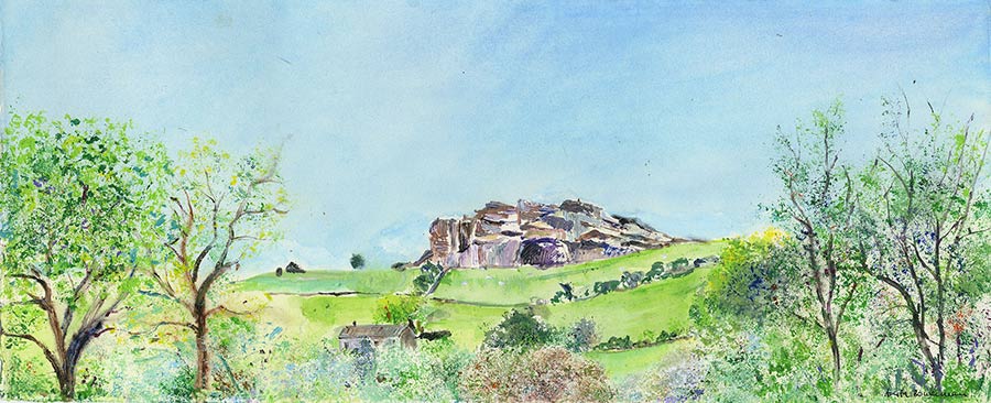 Almscliffe Crag, Yorkshire in Spring (Limited Edition Giclée Print)
