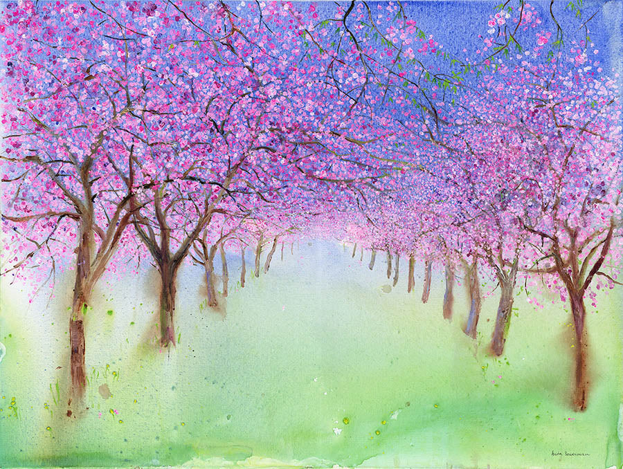 Cherry Blossom Dream (Original Painting, Unframed)