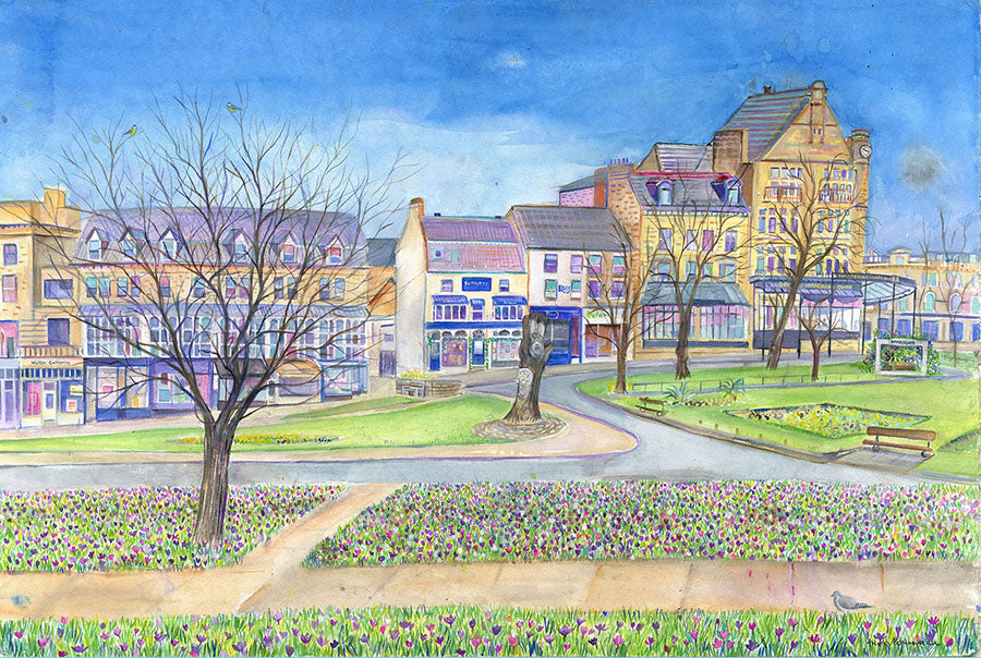 Montpellier in the Spring (Original Painting, Unframed)