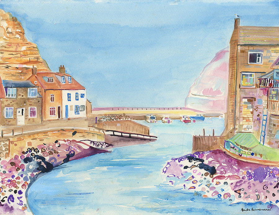 Staithes, A View from the Bridge (Limited Edition Giclée Print)