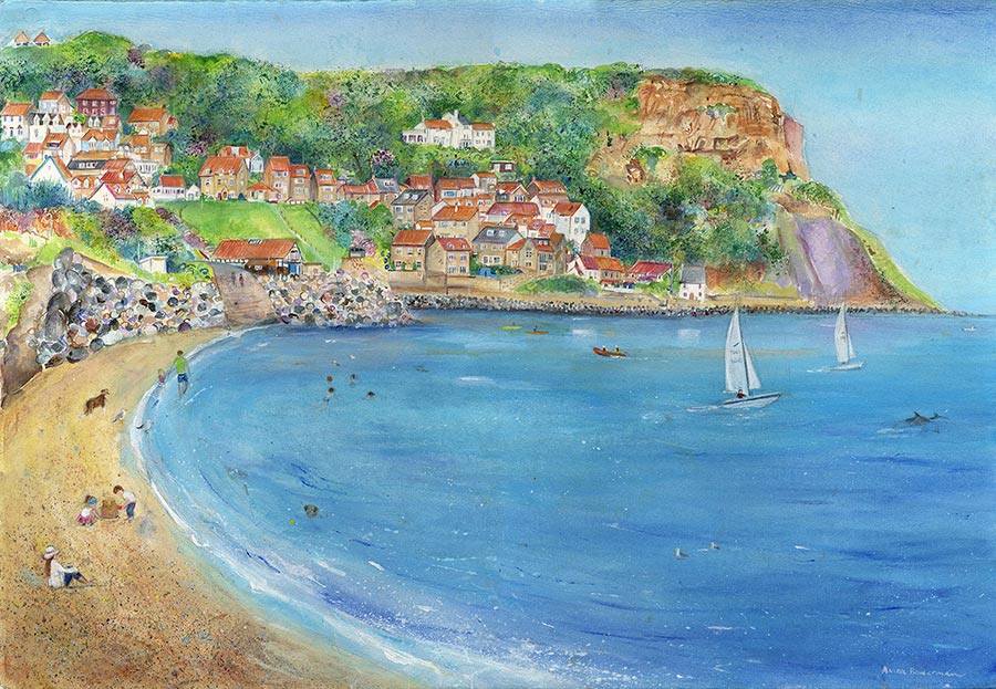 Sunny Runswick Bay, Yorkshire