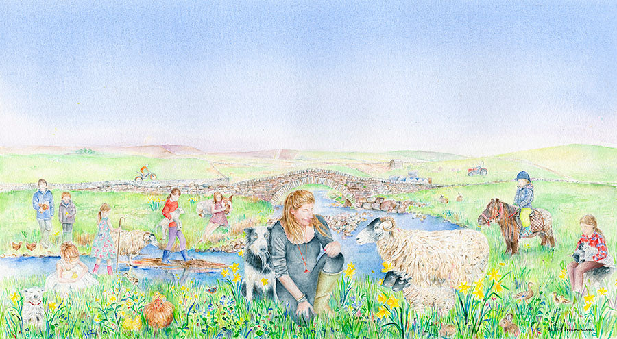 The Yorkshire Shepherdess, New Beginnings - Spring (Limited Edition Giclée Print)
