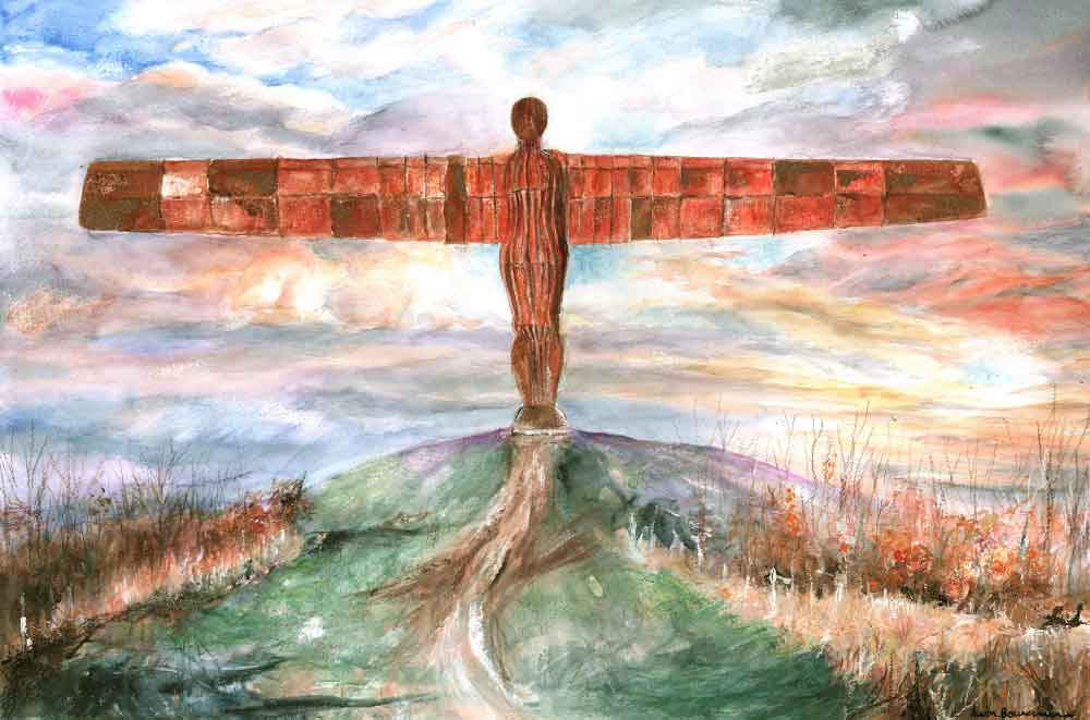 Angel of the North (painting), unframed Giclée limited edition print