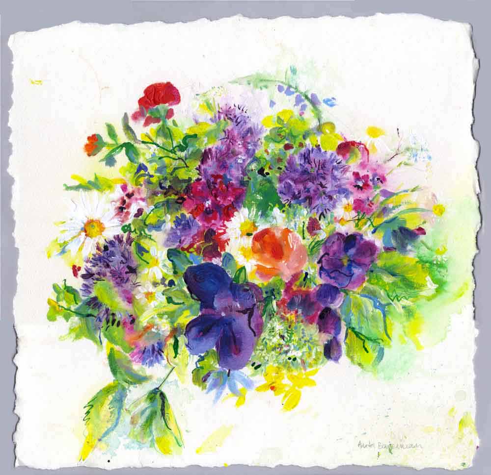 Bouquet of Flowers, unframed original painting