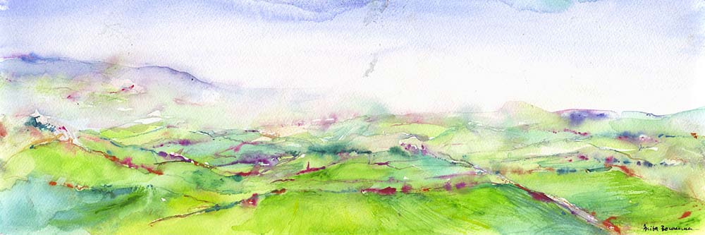 Breathtaking Morning in the Wharfedale Valley, unframed original painting