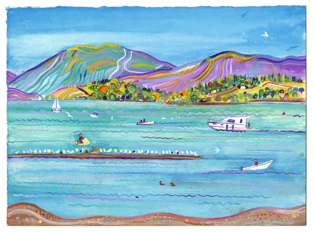 By the Loch, unframed original painting