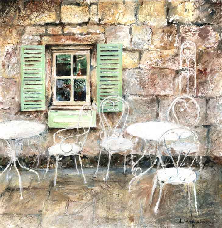 Champagne Bar at Hazlewood Castle, unframed Giclée limited edition print