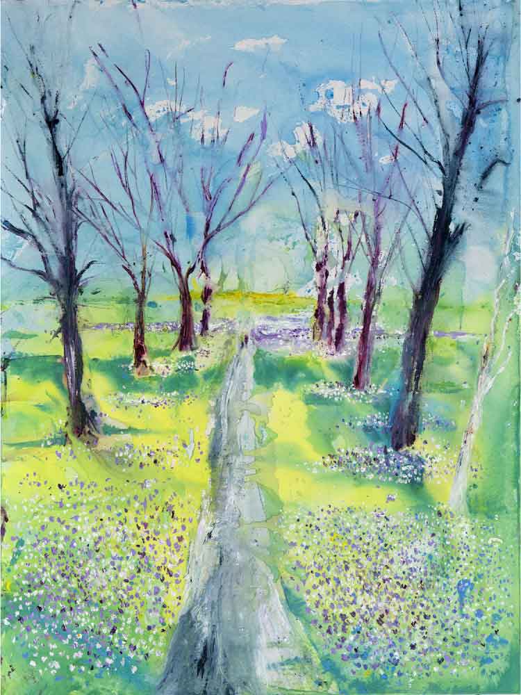 Crocus Carpet, unframed original painting