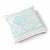 Enjoy Harrogate Velvet Cushion 46 x 46cm white with turquoise print