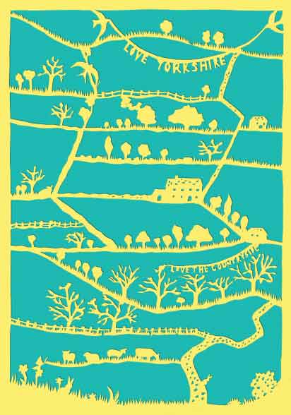Love Yorkshire Love the Countryside, unframed open edition Giclée print
