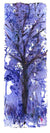 Royal Blue Tree, unframed original painting