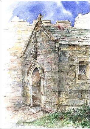 St Leonard's Chapel Entrance at Hazlewood Castle, unframed Giclée limited edition print