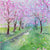Study of Cherry Trees in Blossom, unframed original painting