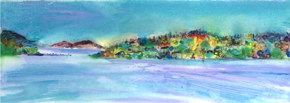 Teal Harmony, unframed original painting