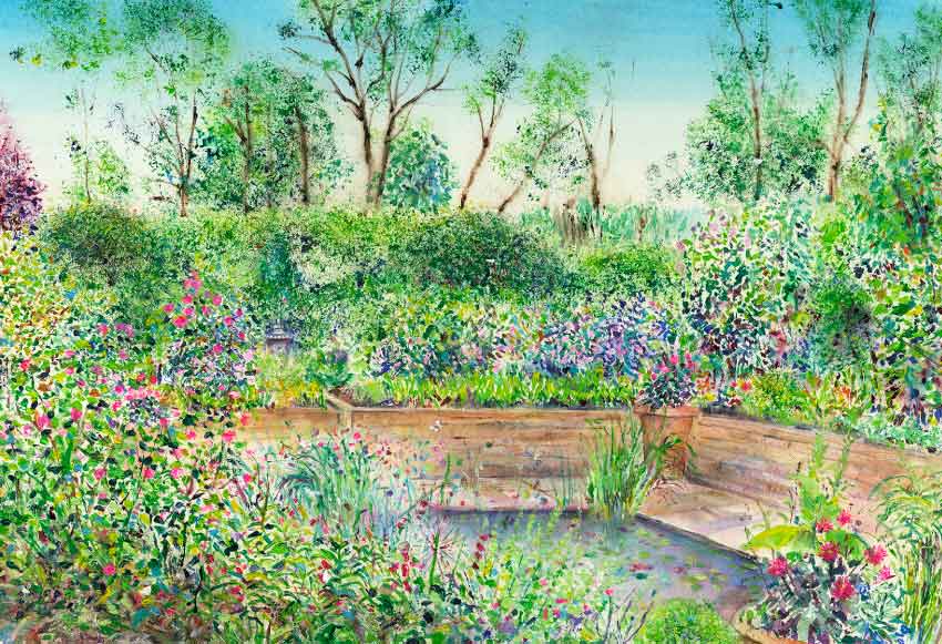 The Edwardian Garden at RHS Garden Harlow Carr print