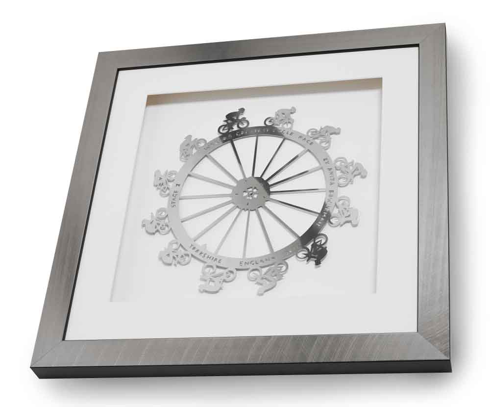 Tour de France, framed limited edition stainless steel artwork