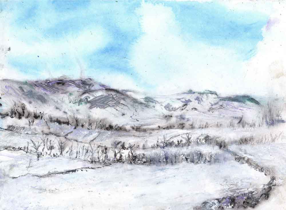 Wharfedale Valley Vista, unframed original painting