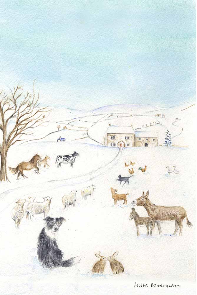 Yorkshire Farm and Dales, unframed limited edition print